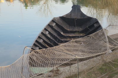 High angle view of lake