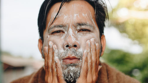 Close-up portrait of man