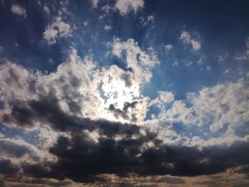 Low angle view of clouds in sky