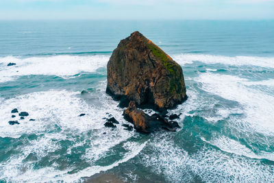 Rock formations in sea