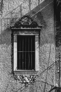 Low angle view of window on building