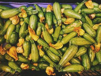 High angle view of vegetables for sale