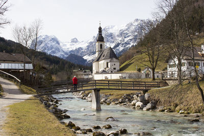 View of house with stream in background