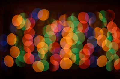 Colorful lights in the dark