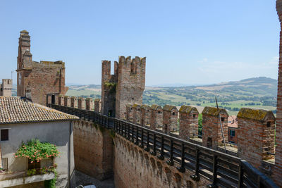 Panoramic view of historic building against sky