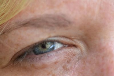 Close-up portrait of woman eye