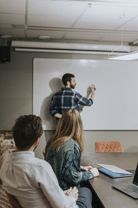 Man having presentation during business meeting