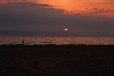 Scenic view of sunset over sea