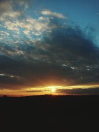 Scenic view of landscape against cloudy sky