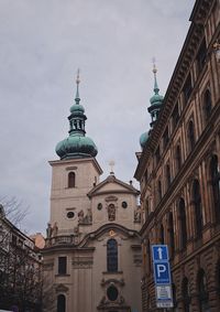 Low angle view of buildings against sky