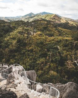 Scenic view of mountain range against sky