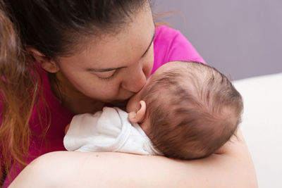 Cute baby girl with hands