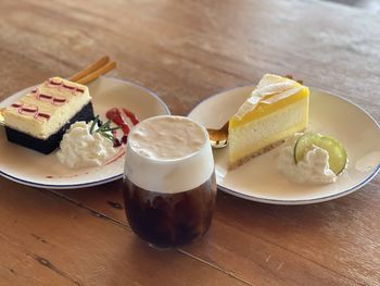 Close-up of dessert on table