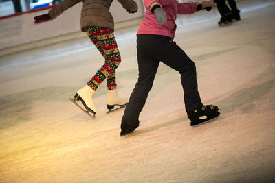 Low section of people on skateboard