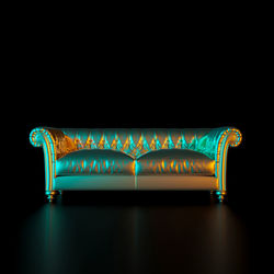 Sofa over black background