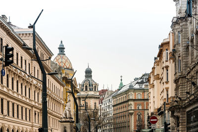 Low angle view of buildings against sky