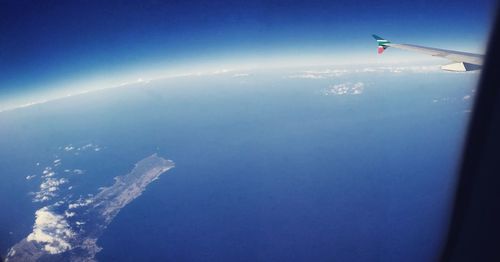 Aerial view of sea against sky