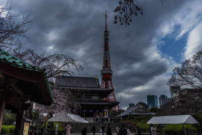 City against cloudy sky