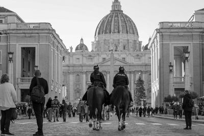 People walking on street