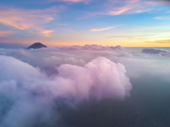 Scenic view of cloudscape against sky during sunset