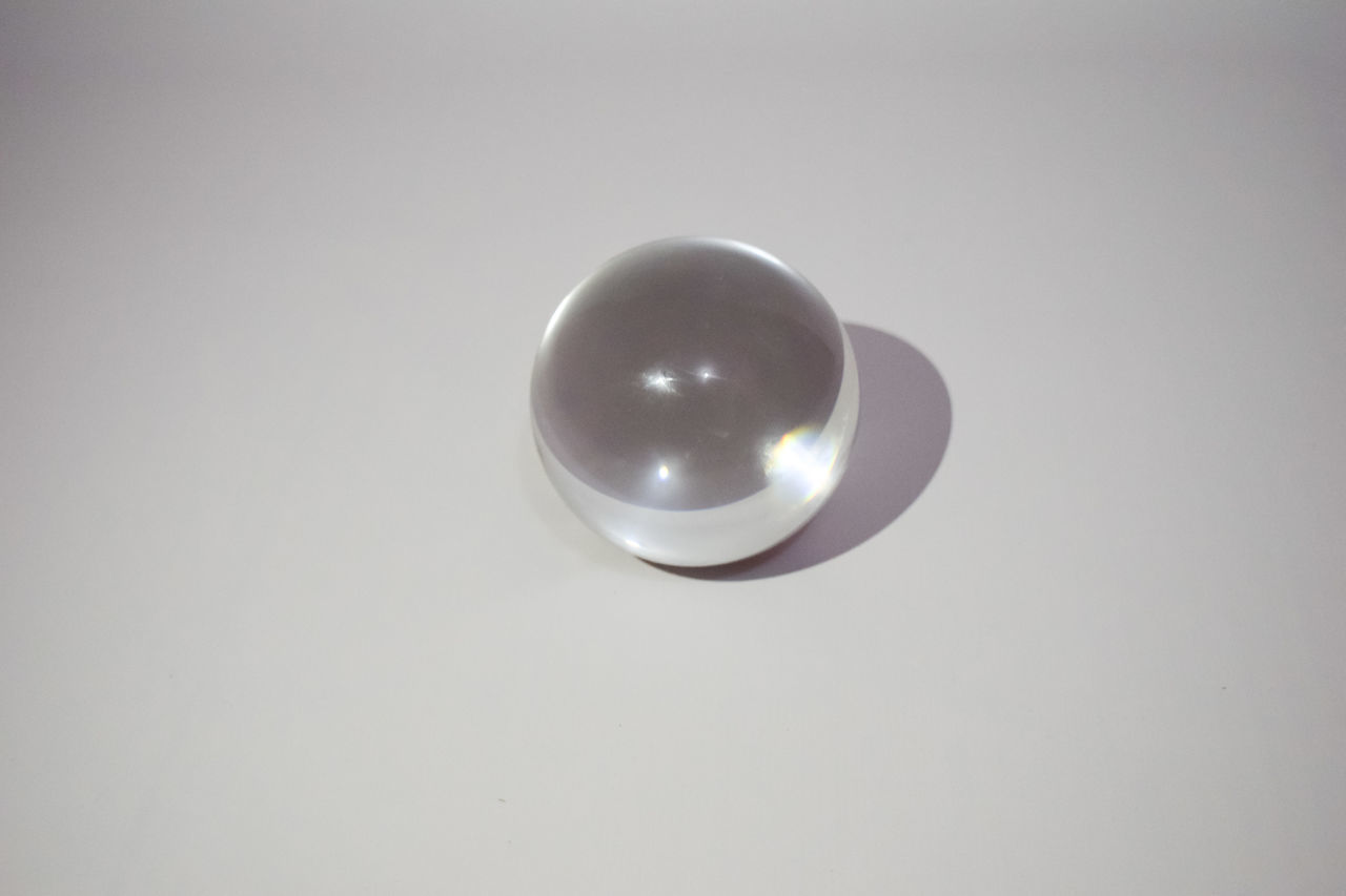 HIGH ANGLE VIEW OF CRYSTAL BALL