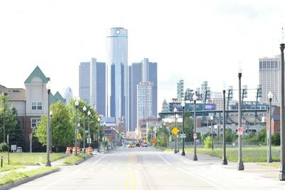 View of city street