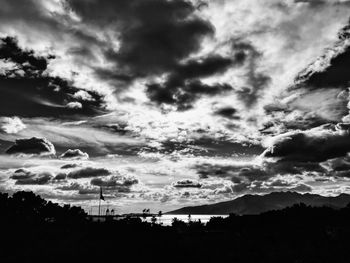 Low angle view of storm clouds in sky