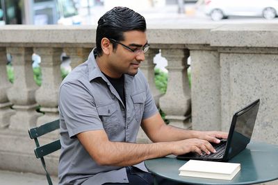 Young man using mobile phone