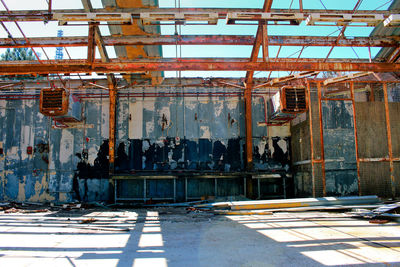 Interior of abandoned building