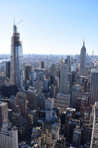 Aerial view of buildings in city