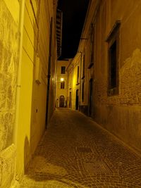 Narrow alley amidst buildings in city