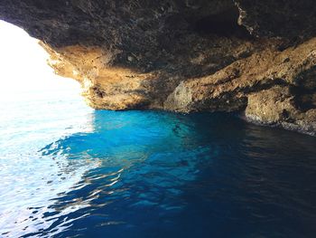 Rock formations in sea