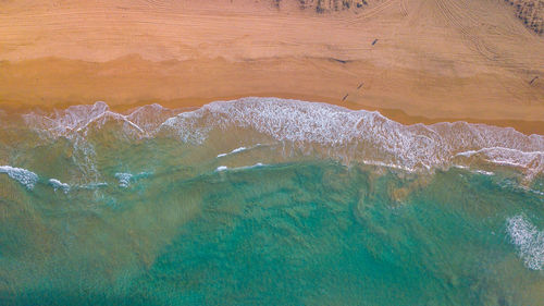 High angle view of sea shore