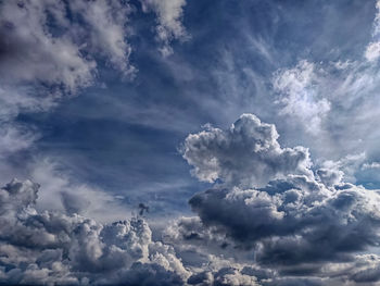 Low angle view of clouds in sky