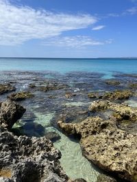 Beach filled with coral stones in the south of taiwan. 