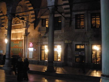 Building exterior at night