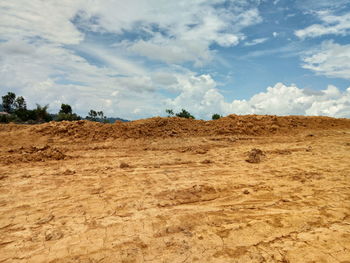 Scenic view of desert against sky