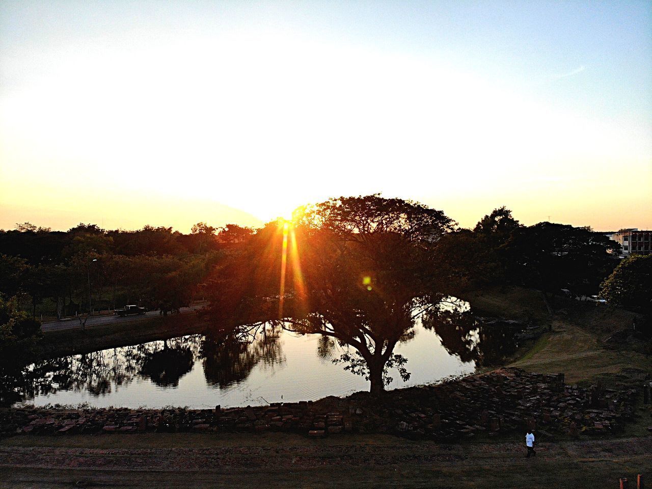 SCENIC VIEW OF SUNSET OVER LAND