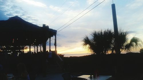 Silhouette of trees at sunset