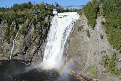 Scenic view of montmorency falls