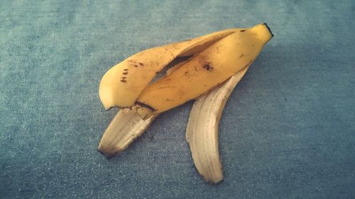 High angle view of banana on table