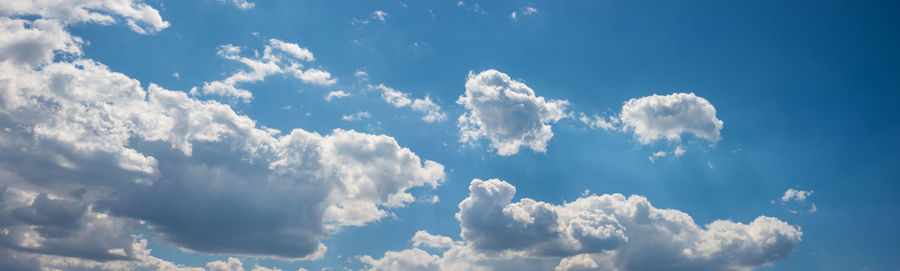 Low angle view of clouds in blue sky