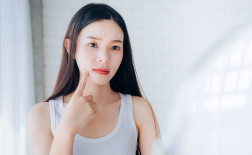 Portrait of beautiful young woman