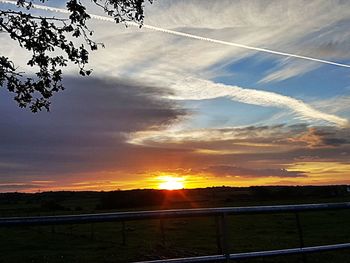 Scenic view of sunset against sky