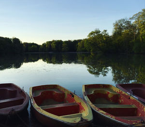 Boats in lake