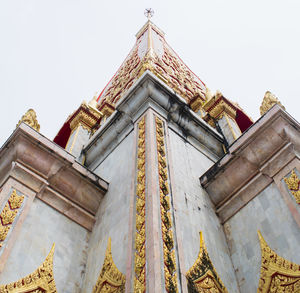 Low angle view of temple against clear sky