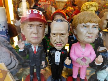 Portrait of statues in store