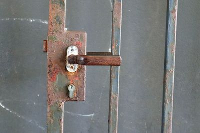 Close-up of old rusty door