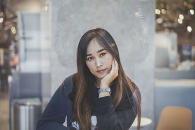 Portrait of beautiful young woman