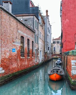 Canal amidst buildings in city